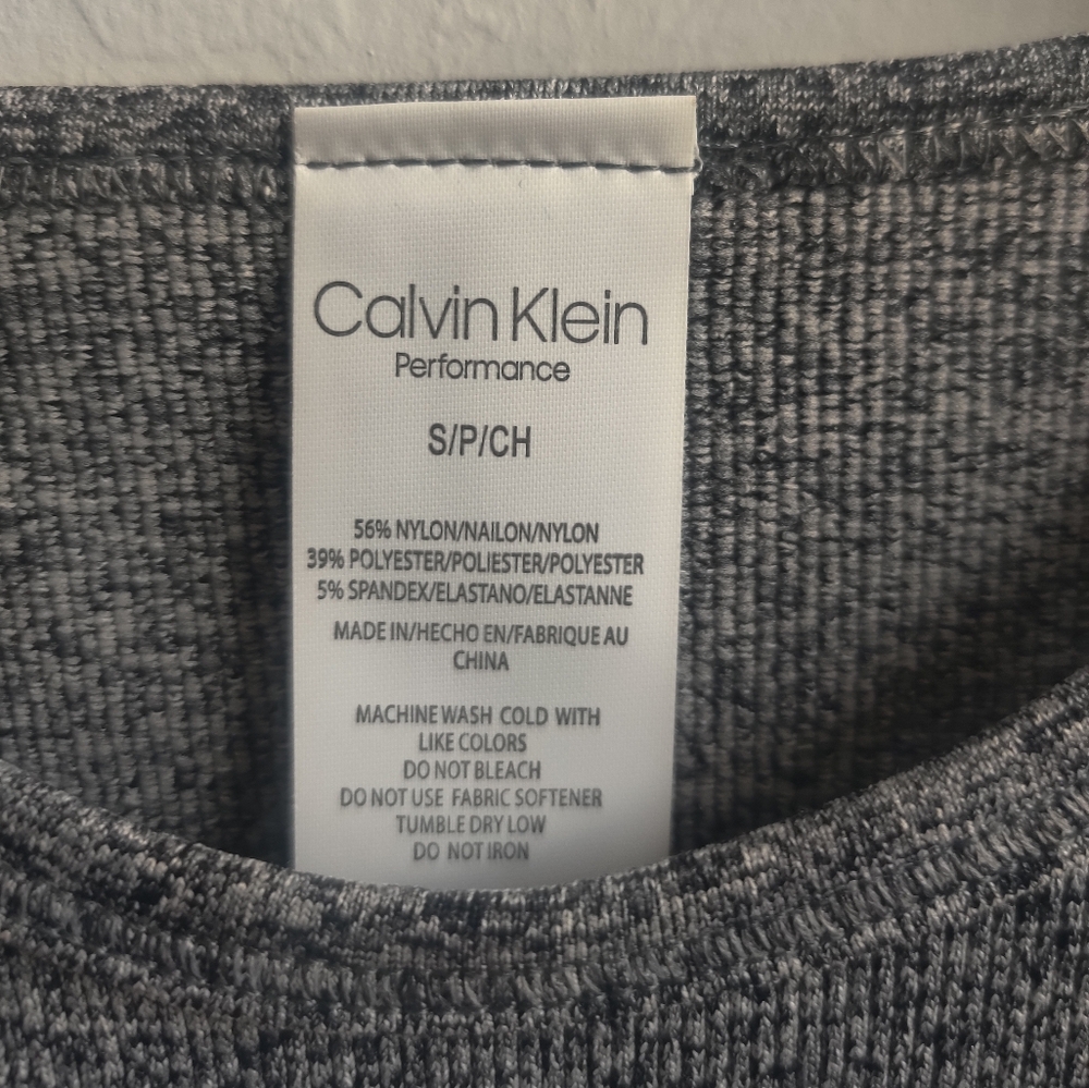 🆕 Calvin Klein Active Athleisure gray Compression Sports Bra_Small - Picture 2 of 7